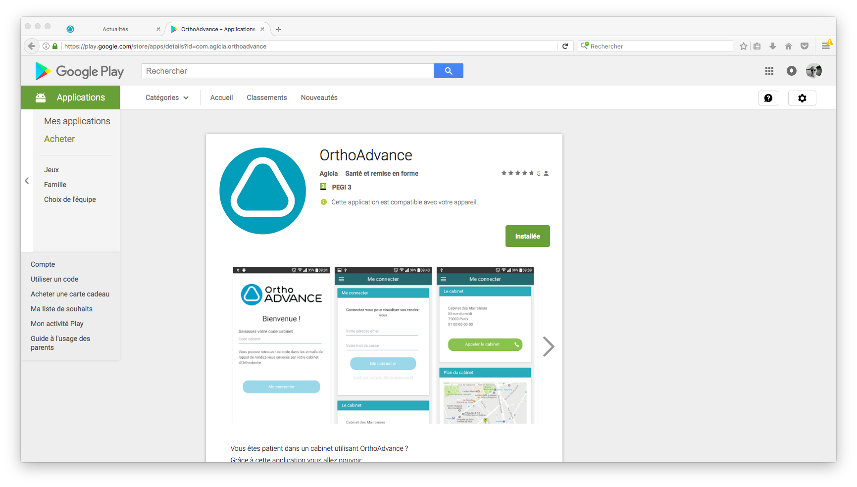 OrthoAdvance play store